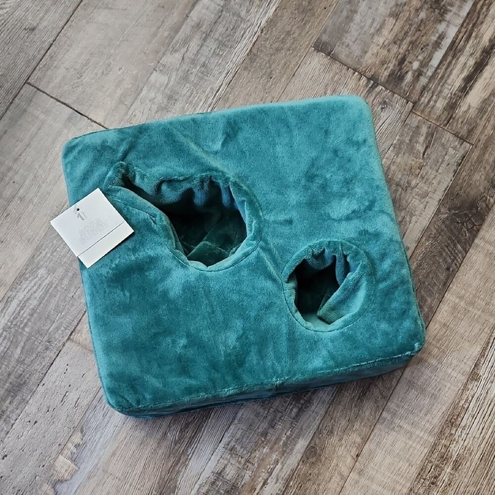 Sofa Buddy‎ Green Cup & Snack Holder Couch Caddy Two Openings Chip Holder Remote